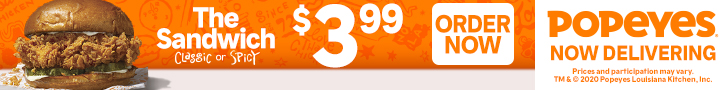 Popeyes Web Banner Graphic