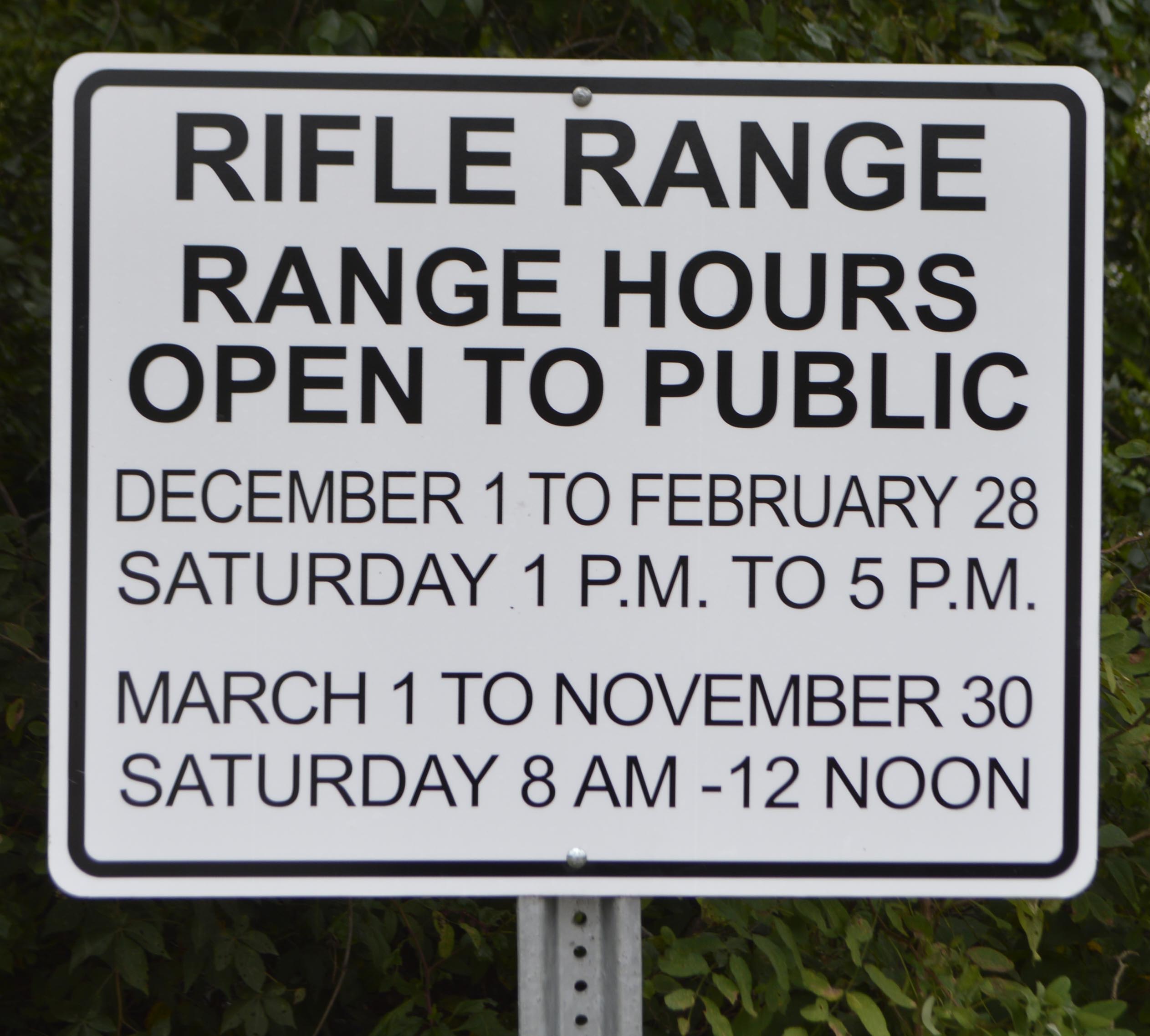 Rifle Range Hours